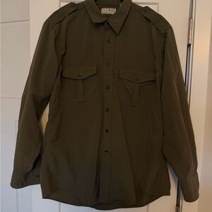 L.L. Bean Vintage Men's Military Shirt Jacket Large
